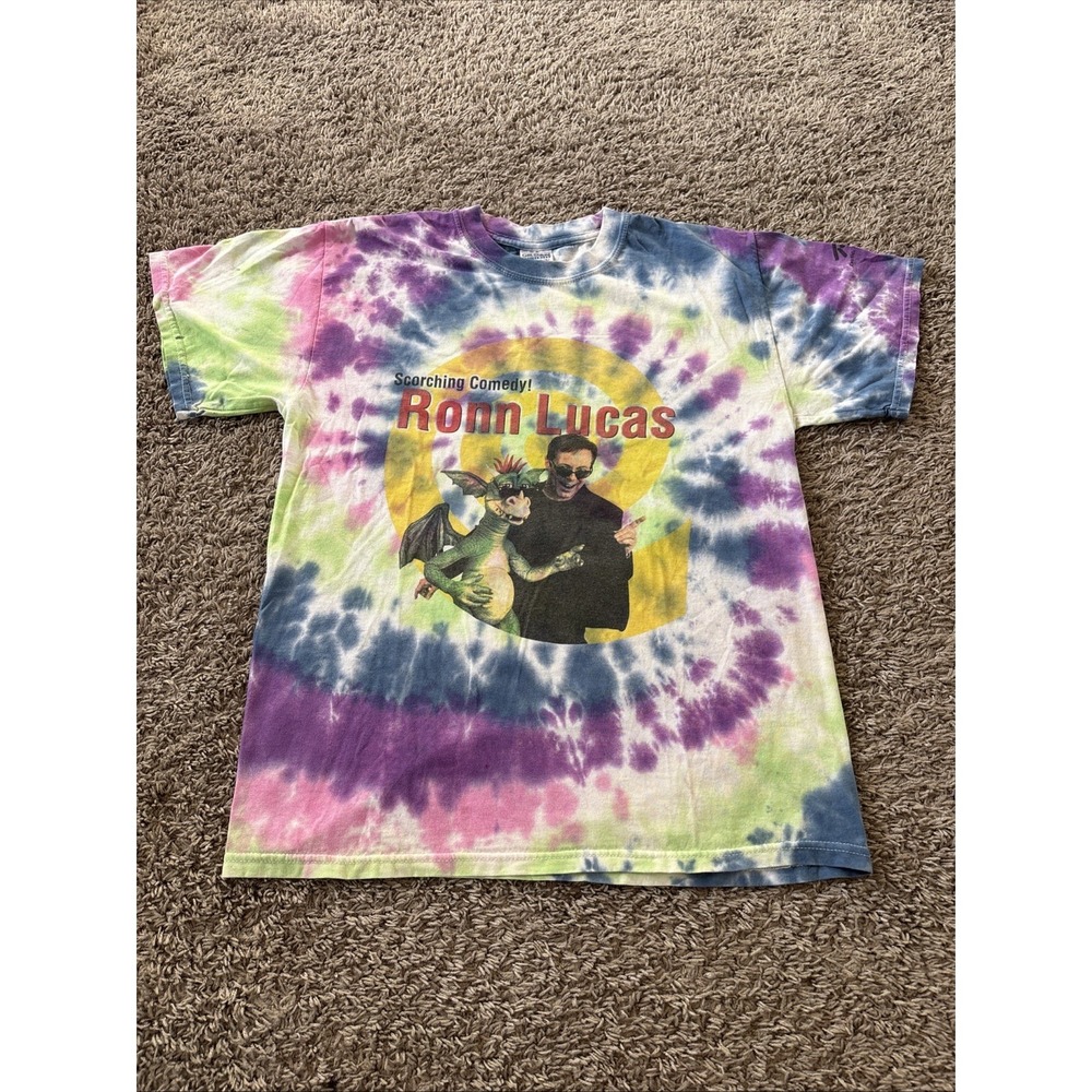 Vintage Tie Dye Scorching Comedy Ronn Lucas & Scorch T-Shirt Tee Men's Medium‎ M
